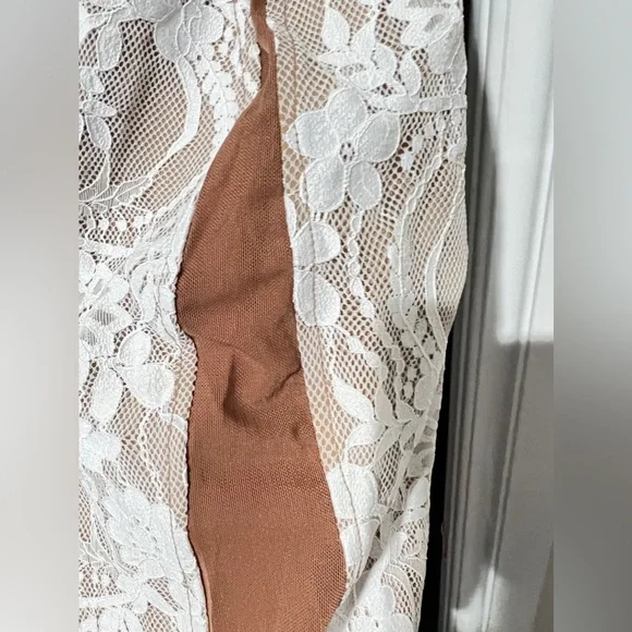 NWT • JLUXLABEL • Women's White/Tan Easy to Love Dress • Small • Strapless - Picture 3 of 6